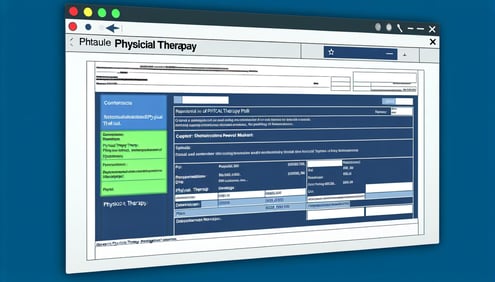 An image of a detailed and comprehensive superbill document for a physical therapy practice appearing on PtEverywhere software-3