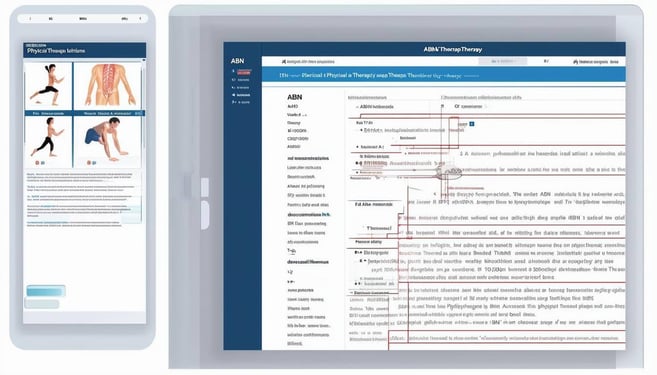 image of ABN based on this article as it appears on a computer physical therapy software